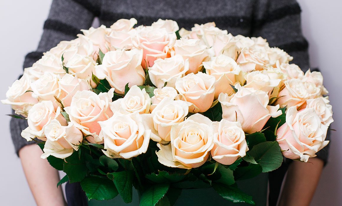 Gift Boxed White Roses